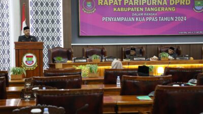 Bupati Zaki Sampaikan KUA dan PPAS 2024 di DPRD Kabupaten Tangerang