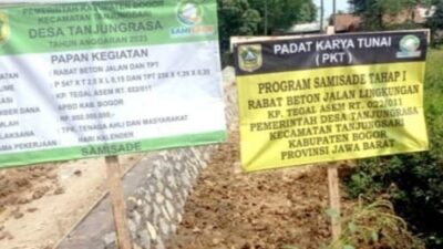 Pemdes Tanjungrasa Alokasikan Dana Samisade Tahap I Untuk Betonisasi Jalan Dan TPT