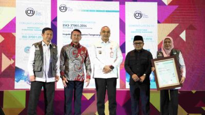 Pemkab Tangerang Raih Sertifikat ISO 37001: 2016