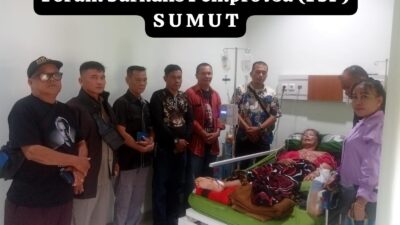 Forum Jurnalis Pemprovsu (FJP) Sumut Gelar Baksos Kunjungi Orang Sakit