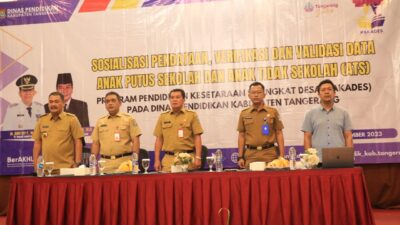Buka Sosialisasi, Verifikasi  dan Validasi Data Anak Putus Sekolah dan ATS, Sekda: Jangan Ada Lagi Anak Yang Putus Sekolah