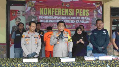 Polsek Kragilan Polres Serang Ungkap Kasus Pencurian Disebuah Waralaba