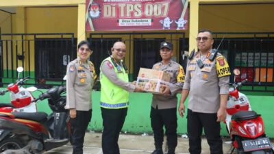 Pastikan Aman, Pamatwil Kota Serang Gelar Patroli Pelaksanaan Pemilu 2024