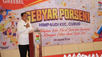 Sekda Hadiri Gebyar Porseni Himpaudi Kecamatan Curug