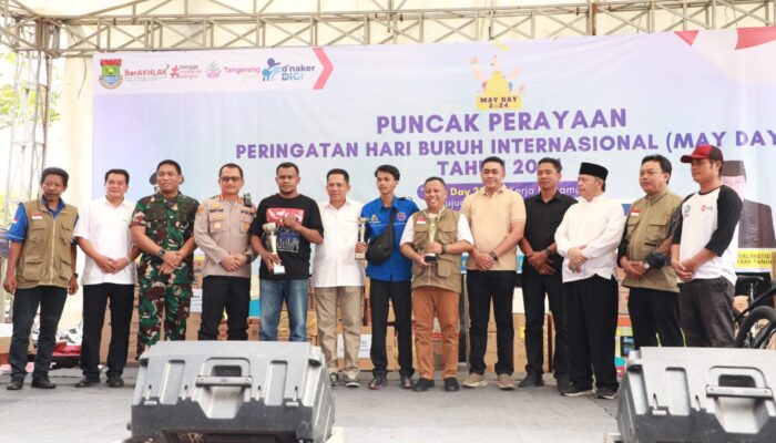 Pj Bupati Tangerang Buka Puncak Rangkaian Kegiatan Peringatan Hari Buruh