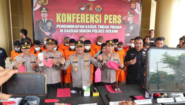 Polres Serang Berhasil Ringkus 16 Pelaku Kejahatan Selama Operasi Sikat Maung 2024