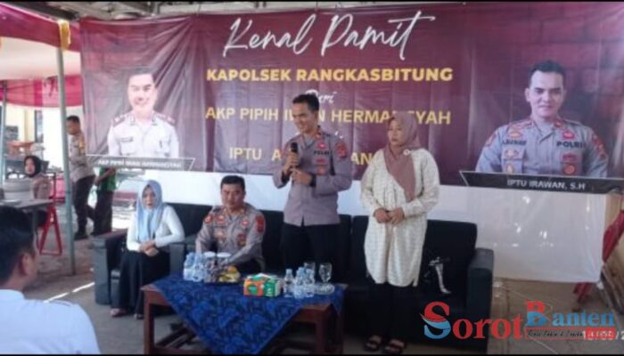 Lepas Sambut Kapolsek Rangkasbitung AKP Pipih Iwan Hermansyah, SH Kepada IPTU Adi Irawan, SH