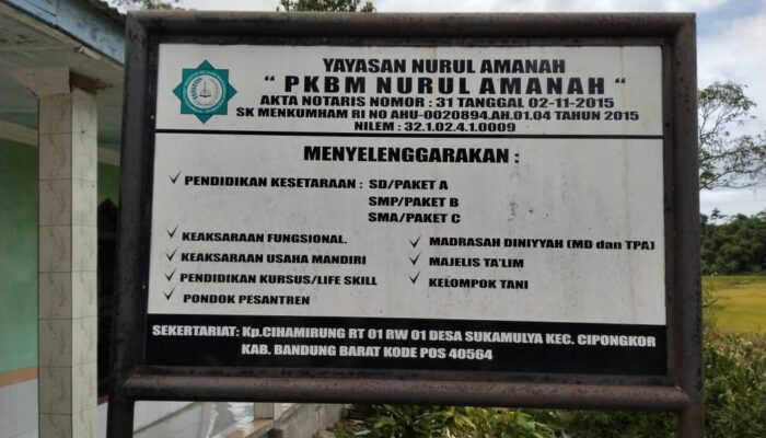 Diduga Lemahnya Pengawasan Disdik KBB, BOP PKBM Nurul Amanah Banyak Masalah