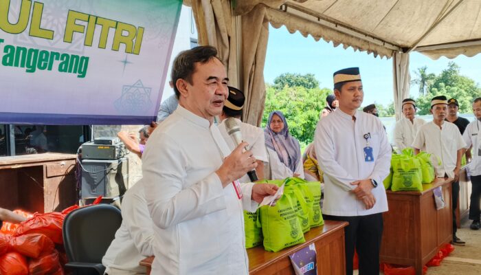 Sekda Tangerang Tinjau Gerakan Pangan Murah di Jayanti Jelang Idul Fitri