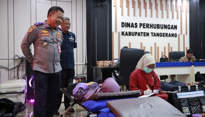 Peringati Harhubnas, 100 Pegawai Dishub Tangerang Ikut Donor Darah