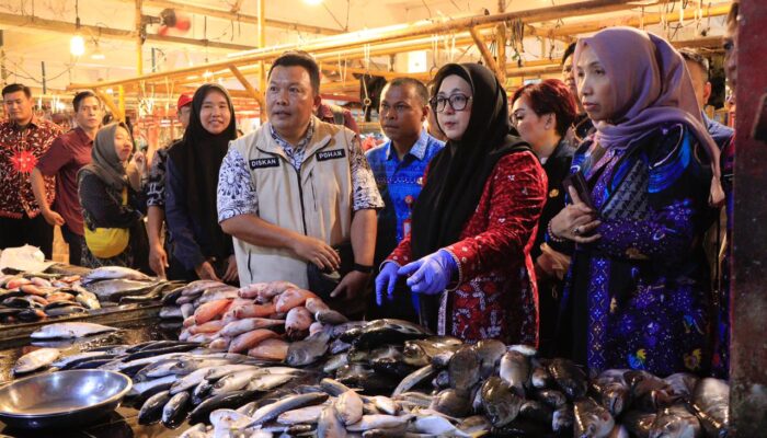 Cegah Peredaran Pangan Berbahaya, Wabup Intan dan Dinkes Sidak Pasar Gudang Tigaraksa