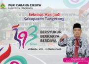 Ketua PGRI Cikupa Ucapkan Selamat Hari Jadi Kabupaten Tangerang ke-393