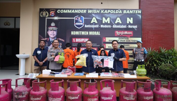 Polda Banten Hentikan Aksi Ilegal Oplosan LPG Bermodus Penyuntikan Antar Tabung