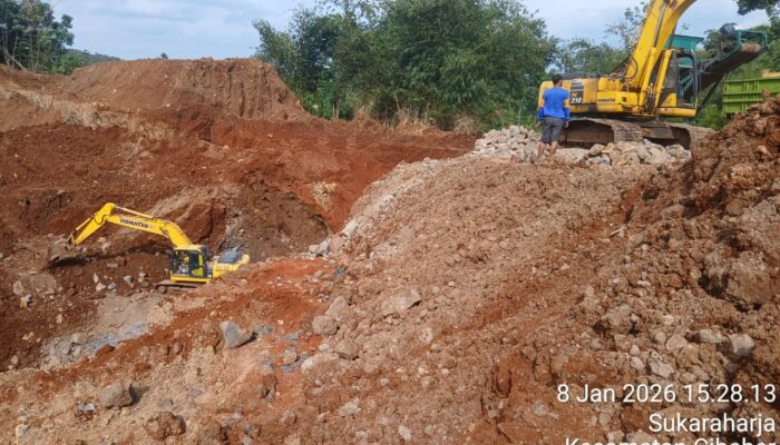 Diduga Ilegal, Galian C di Sukaraharja Cianjur Beroperasi Terbuka Tanpa Pengawasan