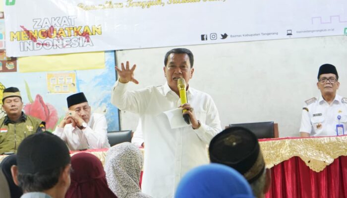 Bupati Tangerang Bersama BAZNAS Serahkan ZIS Sebesar Rp. 126 Juta untuk 252 Penerima Manfaat